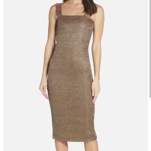 Bardot Mimi Glitter Sheath Party Dress